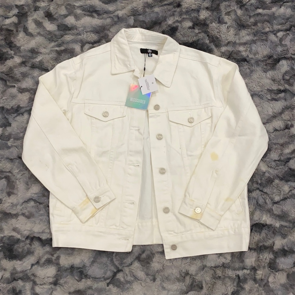 White Oversize Jean Jacket